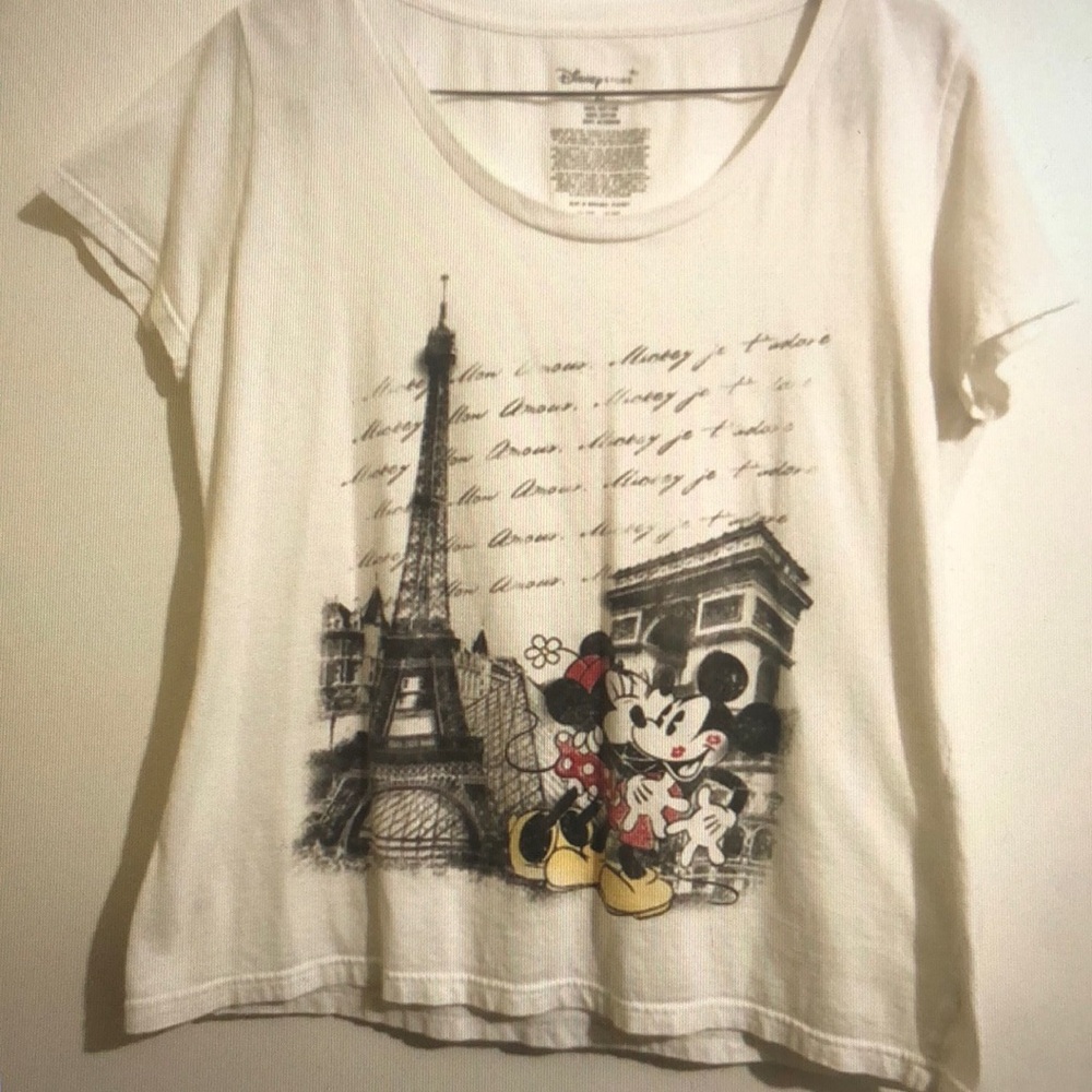 Disney White Minnie Mouse Paris Tee